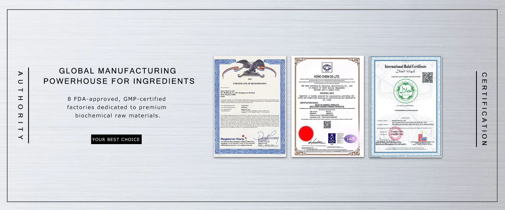 Chemical raw material supplier